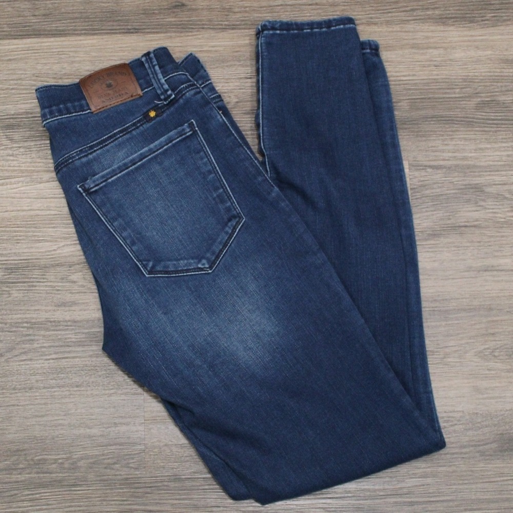 Lucky Brand Brooke Legging‎ Jeans Size 4/27 Dark Wash Distressed Denim